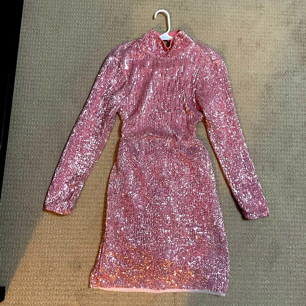 Club London pink sequin dress